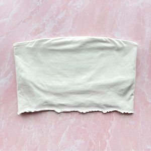 PacSun White Tube Top | Medium